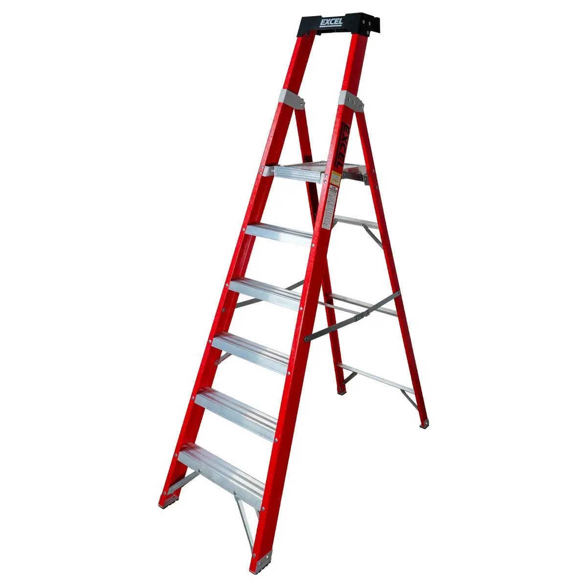 Excel Electricians Fibreglass Platform Step Ladder 6 Tread 2.04M En131 1
