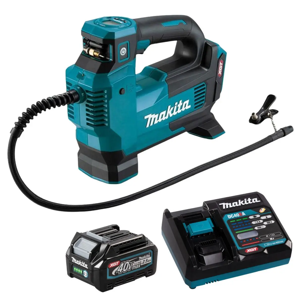 Makita Mp001gz 40V Tyre Inflator With 1 X 2.5Ah Battery & Charger 1
