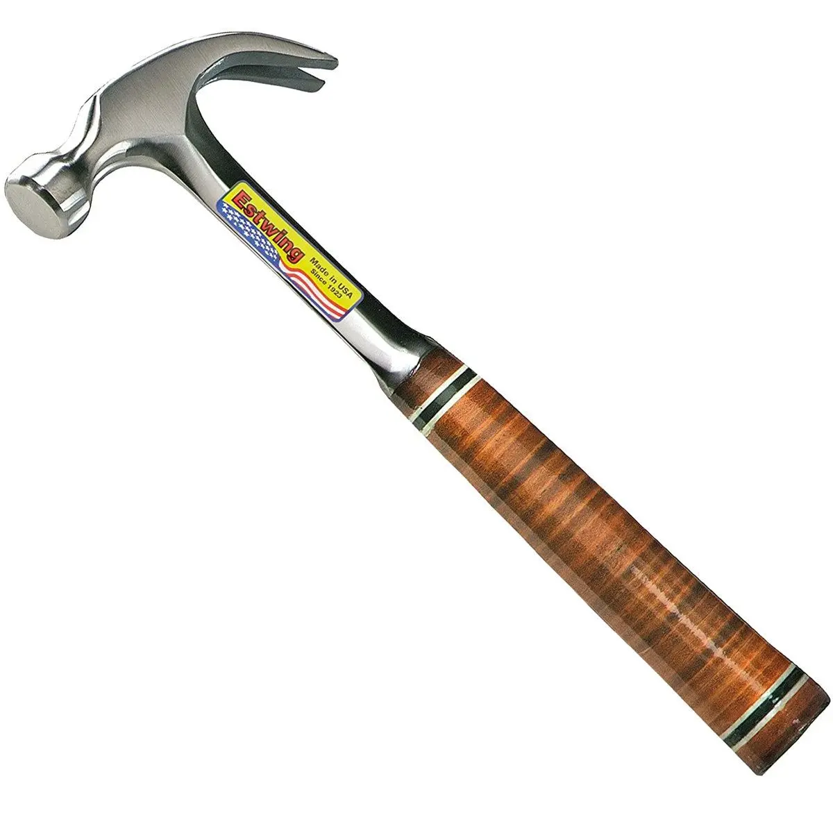 Estwing 20Oz Curved Leather Grip Claw Hammer Este20c 1