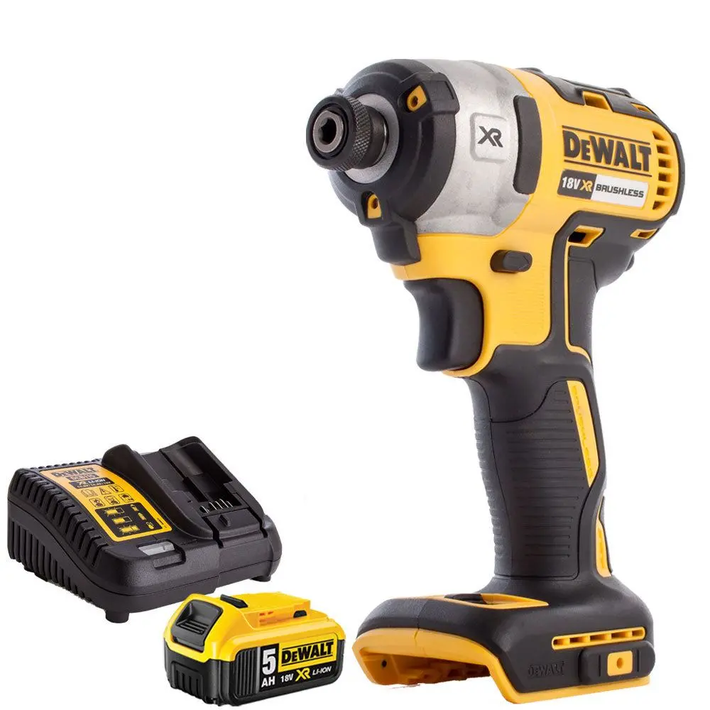 Dewalt Dcf887n 18V Brushless Impact Driver With 5Ah Battery & Charger 1