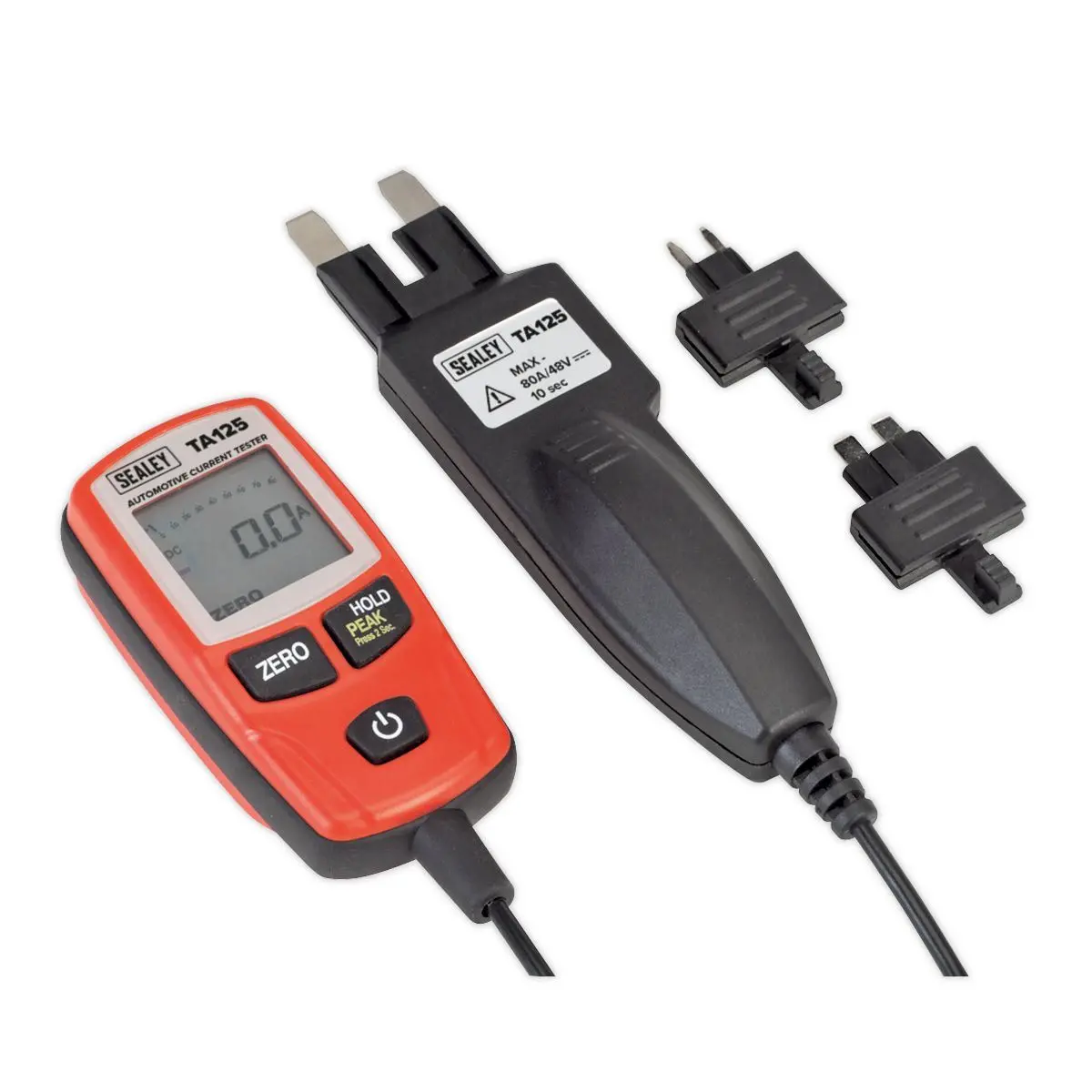 Sealey Ta125 Automotive Current Tester 80A Mini Standard & Maxi Blade Fuses 1