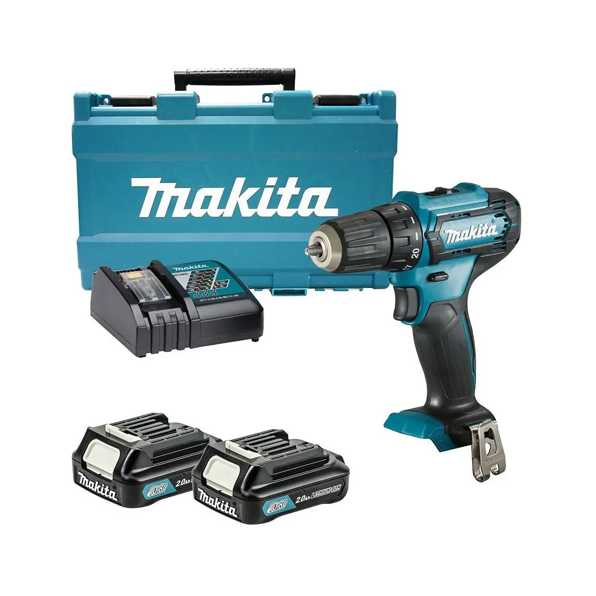 Makita Df333dwae 12V Max Cxt Drill Driver With 2 X 2.0Ah Batteries, Charger & Carrying Case 1