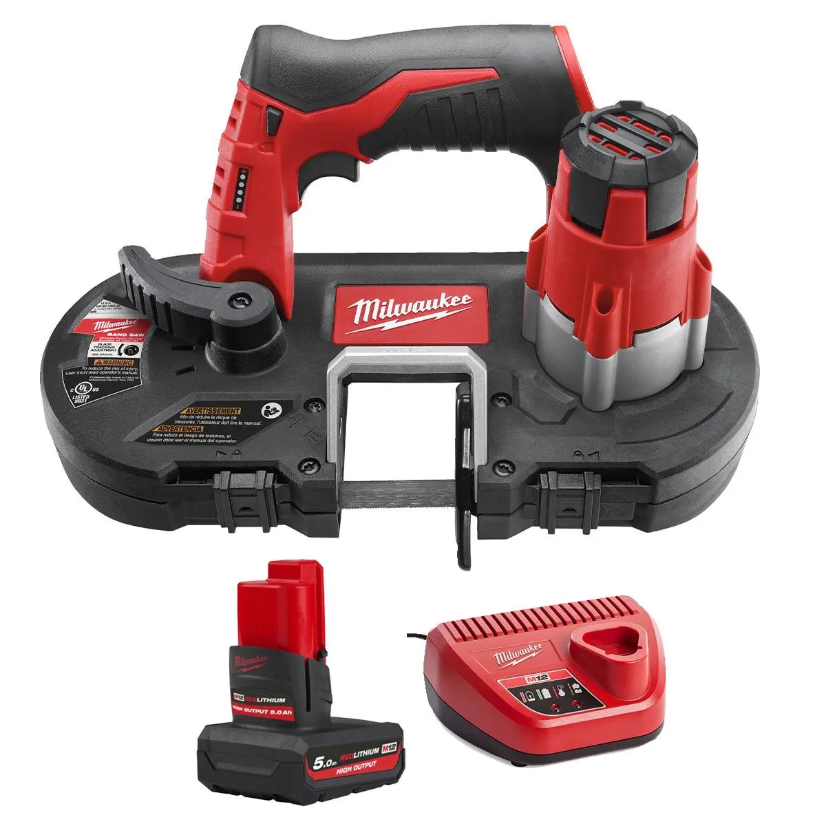 Milwaukee M12bs-0 12V Sub Compact Bandsaw With 1 X 5.0Ah Battery & Charger 1