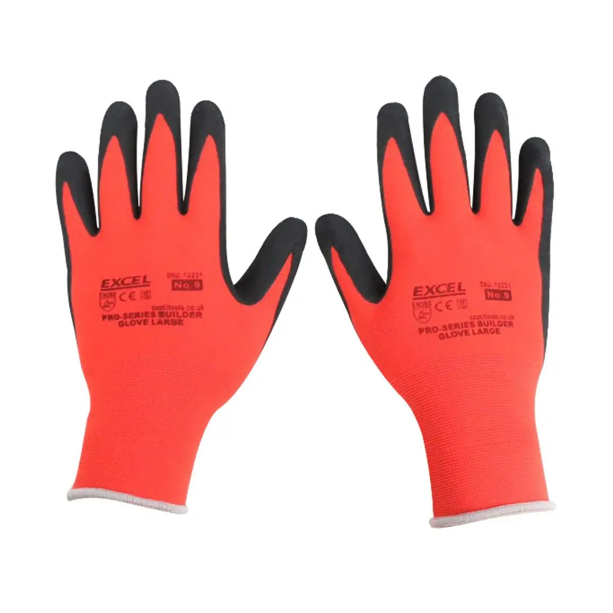 Excel Pro-Series Builder Gloves Red & Black Size Xl 1
