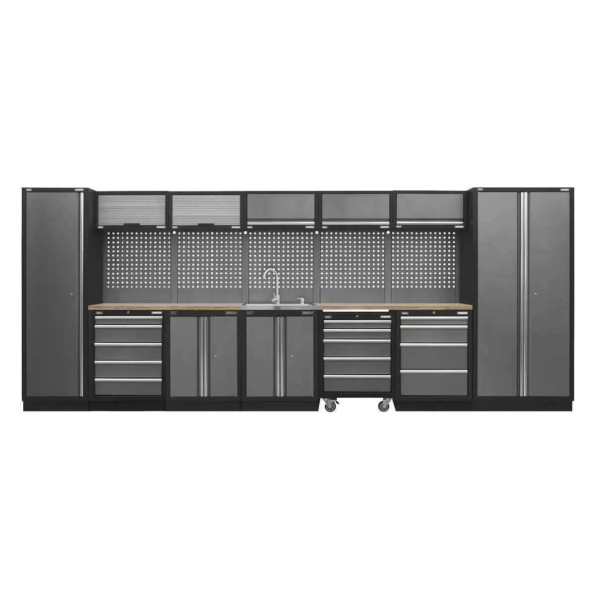 Sealey Apmsstack17w Superline Pro 4.9M Storage System Pressed Wood Worktop 1