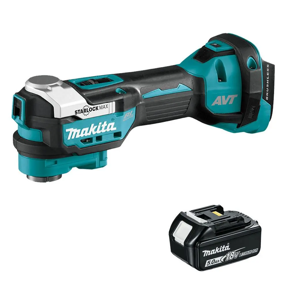 Makita Dtm52z 18V Lxt Brushless Oscillating Multi Tool With 1 X 5.0Ah Battery 1
