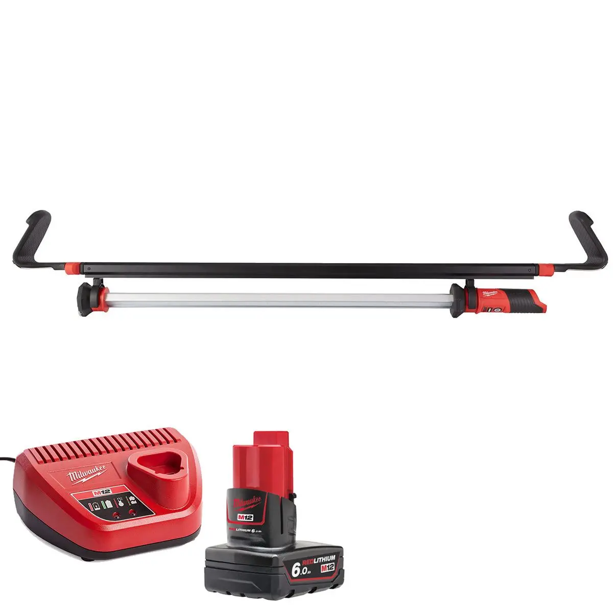 Milwaukee M12uhl-0 12V Led Under Hood Light 1350 Lumens With 1 X 6.0Ah Battery & Charger 1