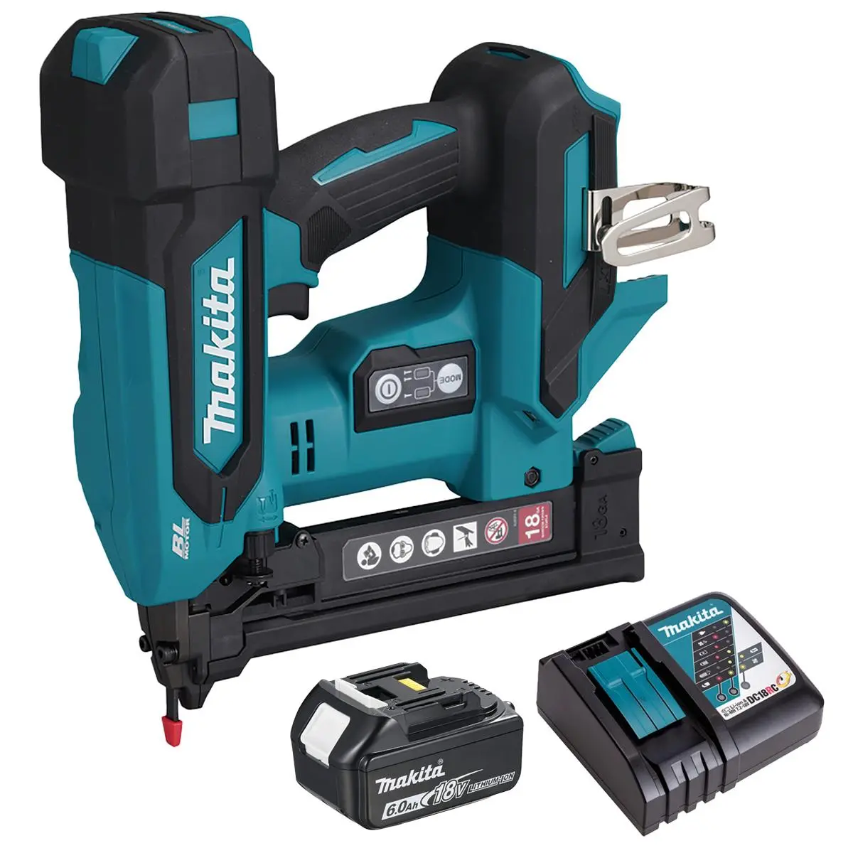 Makita Dst630z 18V Lxt Brushless 18G Narrow Crown Stapler With 1 X 6.0Ah Battery & Charger 1