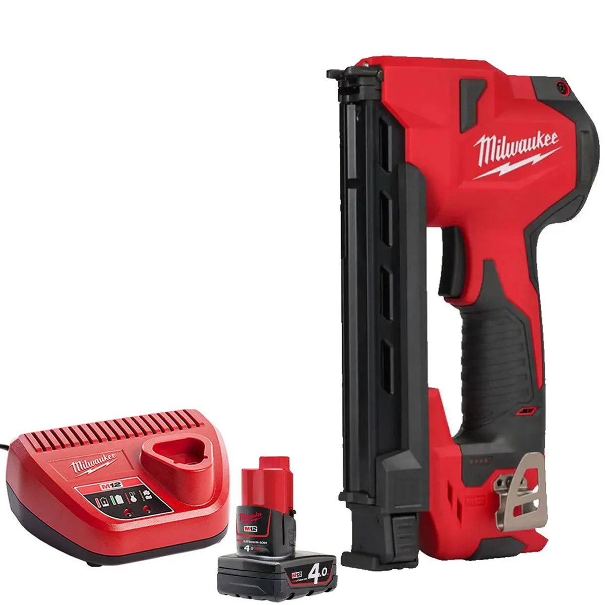 Milwaukee M12 Bcst-0 12V Cable Stapler With 1 X 4.0Ah Battery & Charger 1