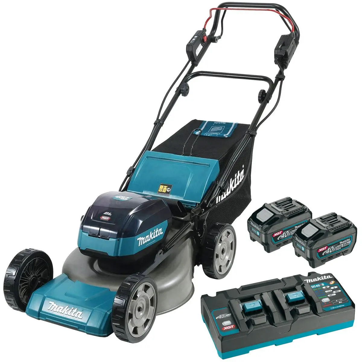 Makita Lm001gt204 40Vmax Xgt Brushless Lawnmower With 2 X 5.0Ah Battery & Charger 1