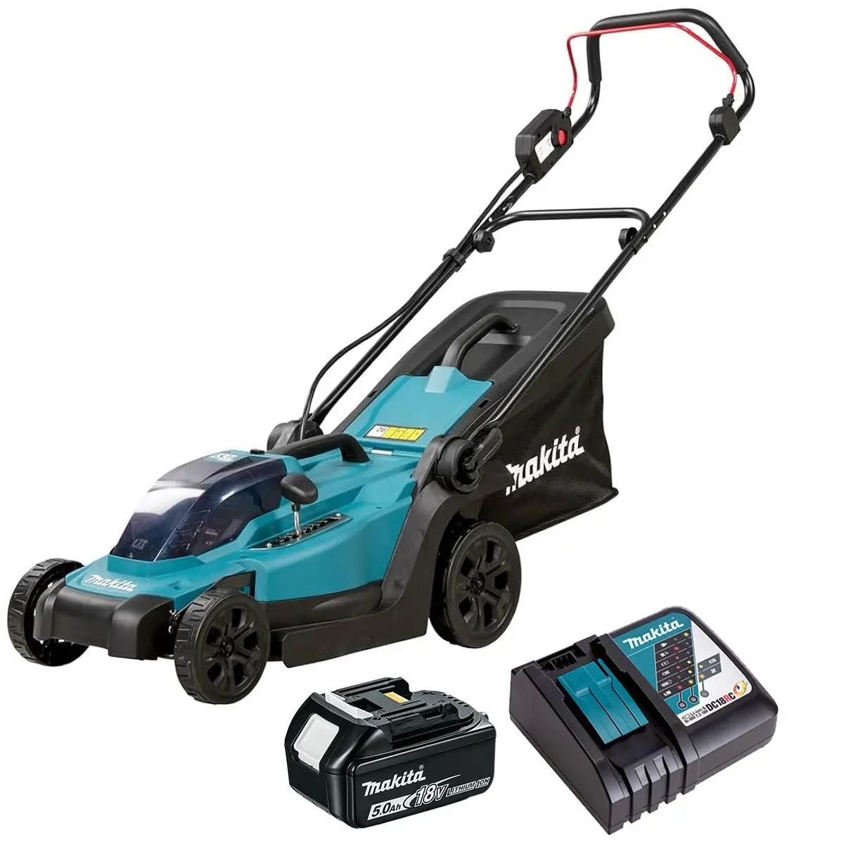 Makita Dlm330z 18V Lxt 33Cm Cordless Lawn Mower With 1 X 5.0Ah Battery & Charger 1