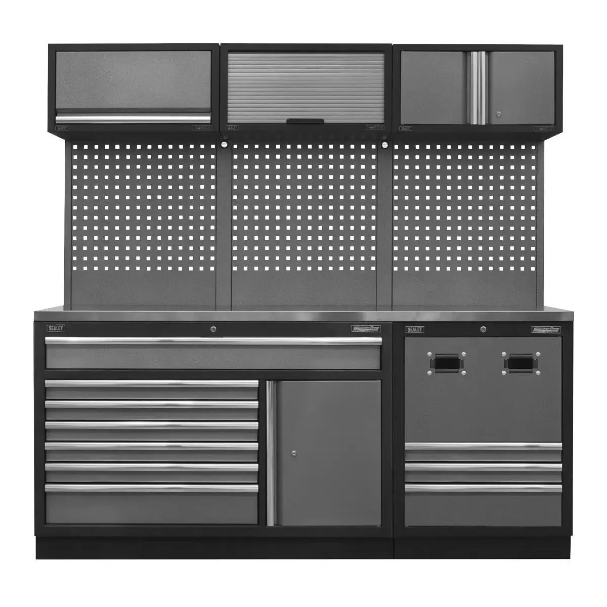 Sealey Apmsstack14ss Modular Storage System Combo Stainless Steel Worktop 1