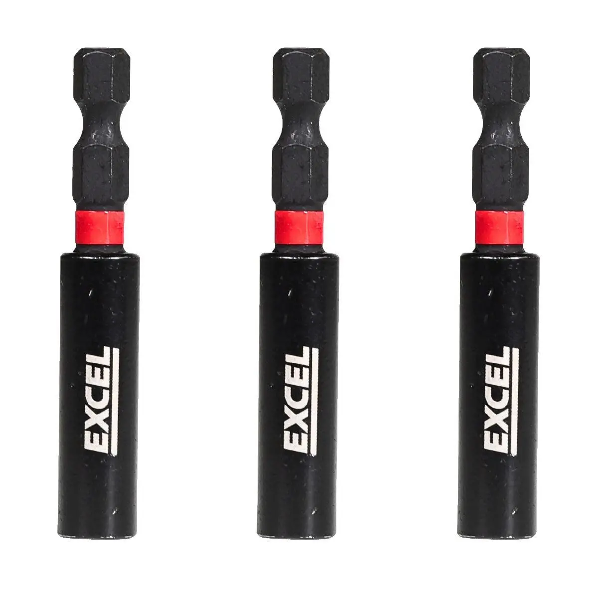 Excel 60Mm Magnetic Impact Bit Holder Pack Of 3 1