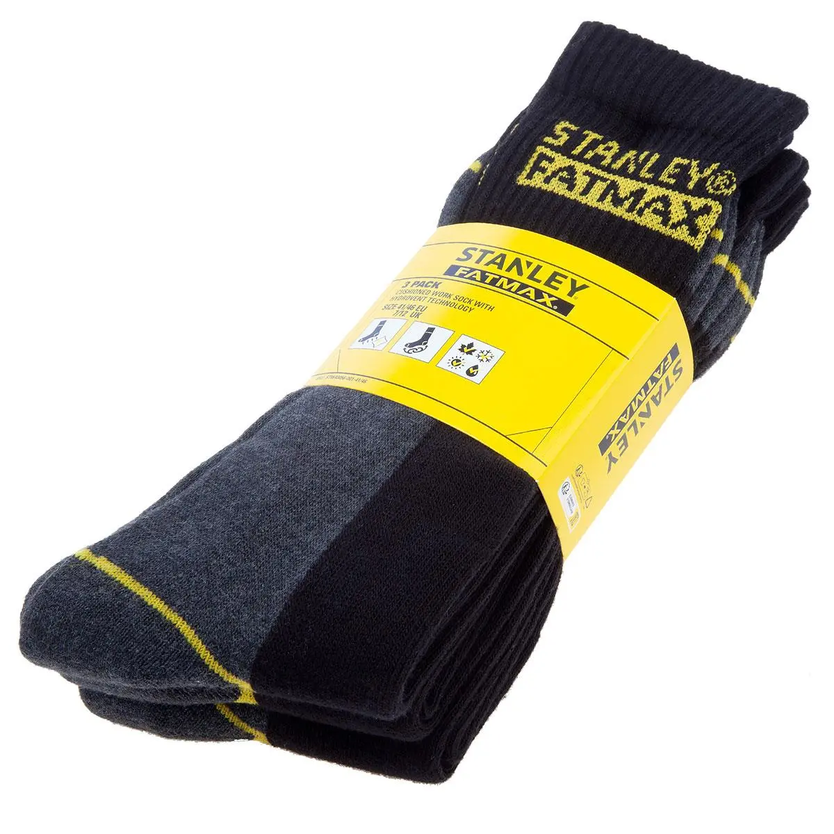 Stanley Fatmax Stw40056  Workwear Stanley Fatmax Branded Socks (One Size 7-12 Uk) (3 Pack) 1