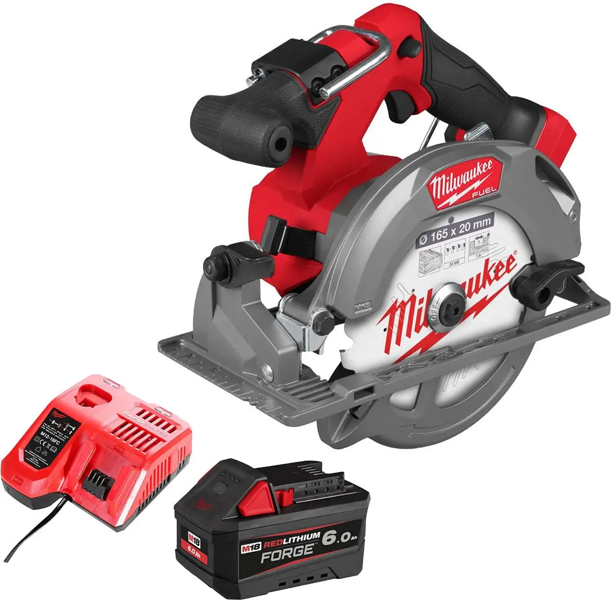 Milwaukee M18fcs552-0 M18 Fuel 18V Brushless 165Mm Circular Saw With 1 X 6.0Ah Battery & Charger 1