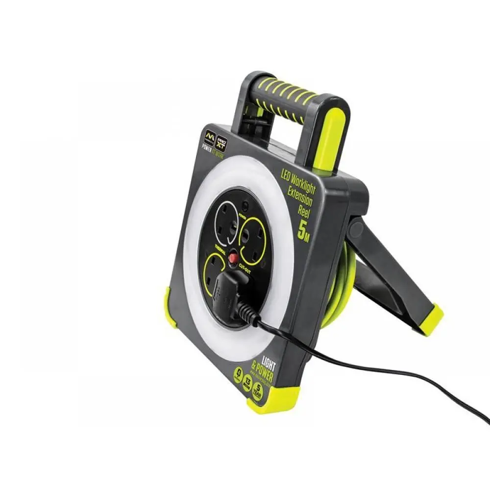 Masterplug Work Light Cable Reel 13A 4-Socket 5M 240V Wlu05134sl-Px 1