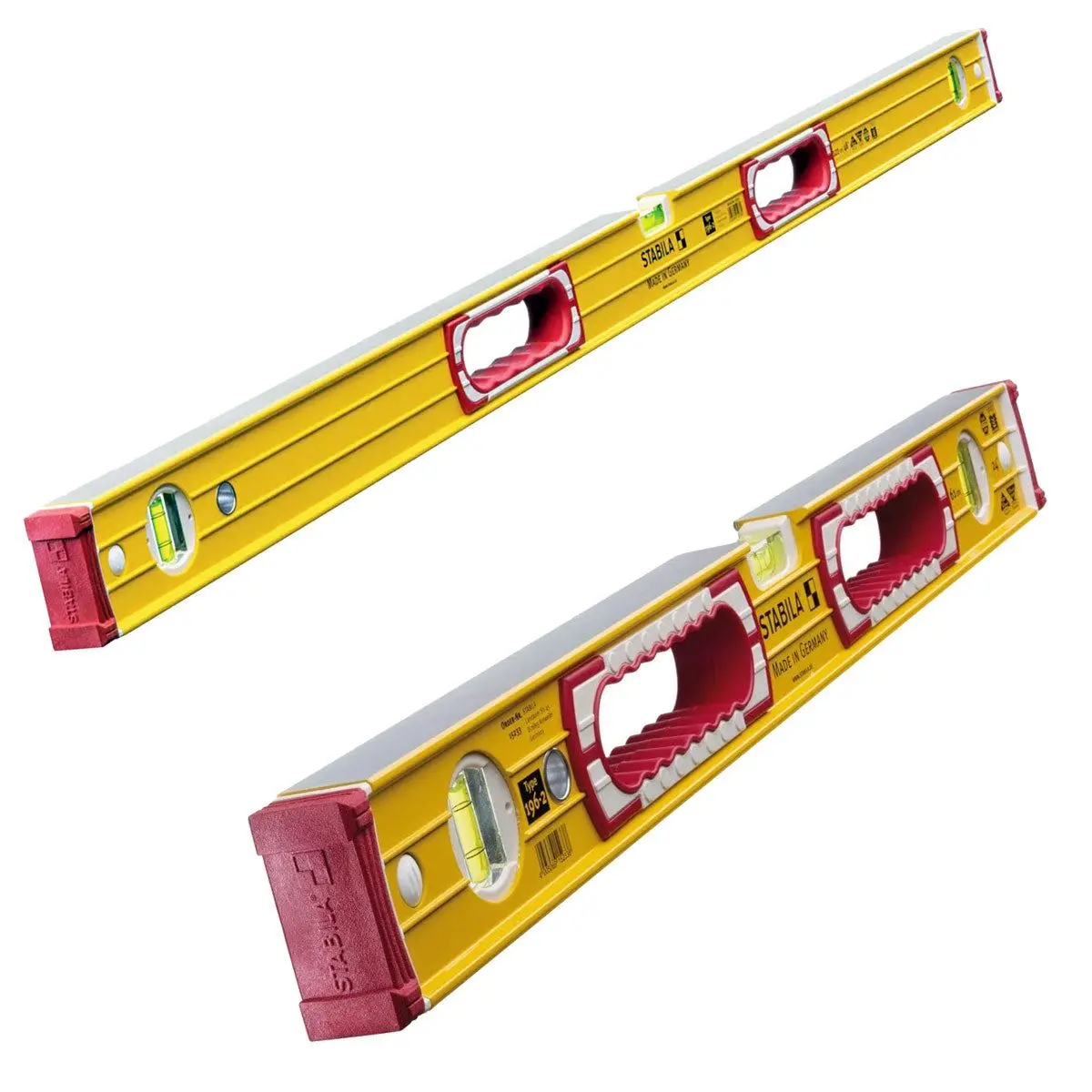 Stabila Double Plumb Spirit Level 600Mm & 1200Mm Pack Of 2 1