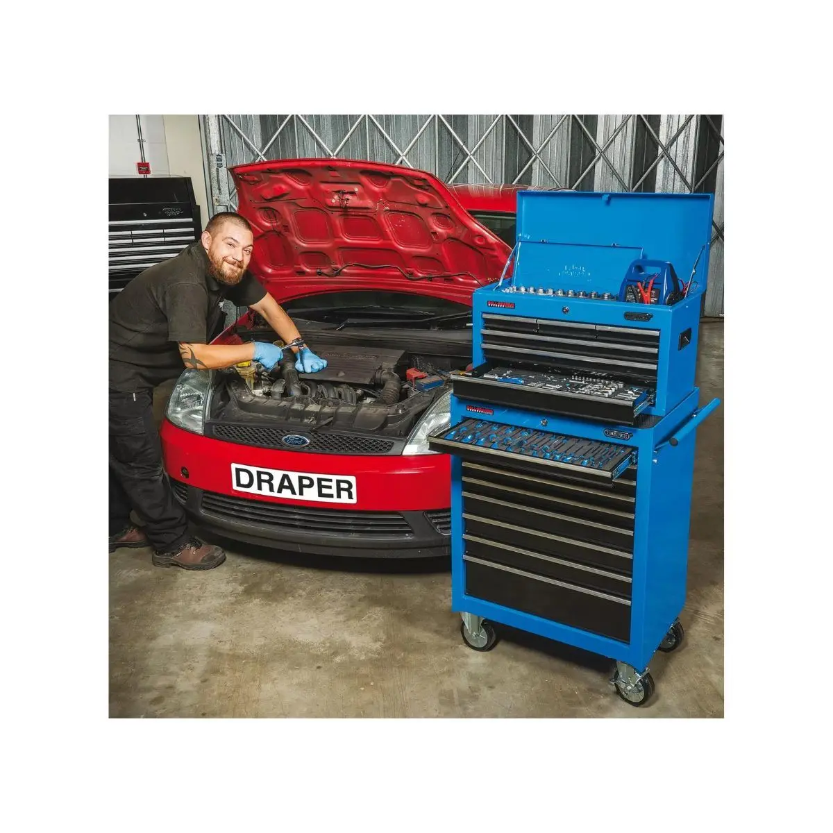 Draper Rc9d/Tc6d Combination Roller Cabinet And Tool Chest 15 Drawer 11533 2