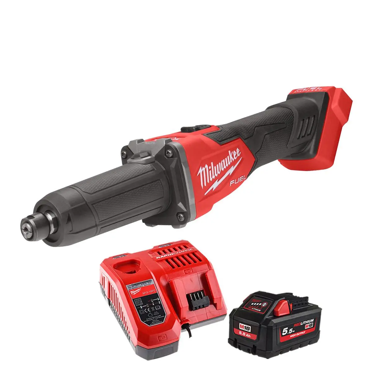Milwaukee M18fdgrb-0 18V Brushless Braking Die Grinder With 1 X 5.5Ah Battery & Charger 1