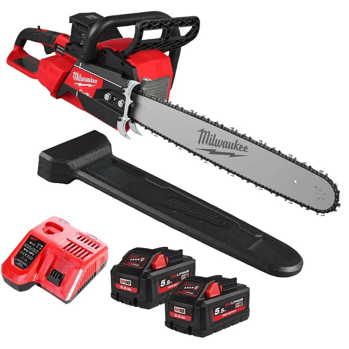 Milwaukee M18f2chs50-0 36V Fuel Brushless Chainsaw With 2 X 5.5Ah Battery & Charger 1