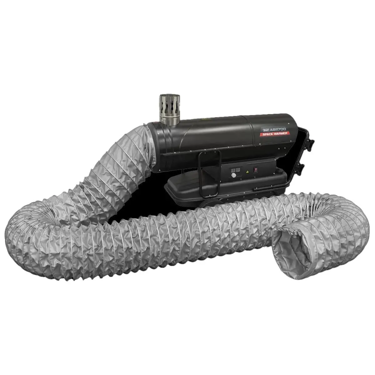 Sealey Abi1700combo Space Warmer Indirect Kerosene/Diesel Heater With 5M Ducting 230V/900W 1