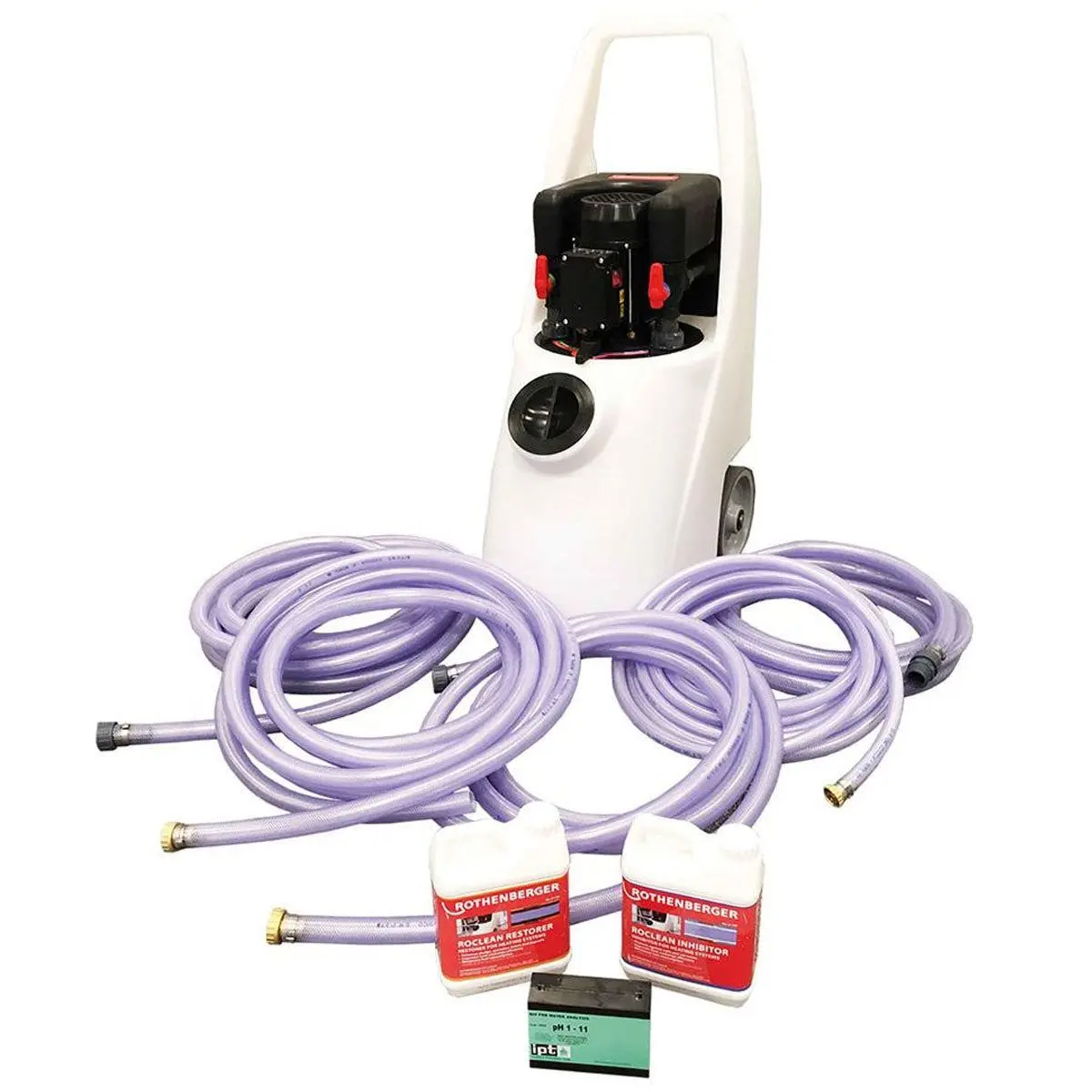 Rothenberger Rocal Pro 2 Power Flusher 57L With Complete Hose Set, Chemicals Pack & Ph Test Kit 61197R 1