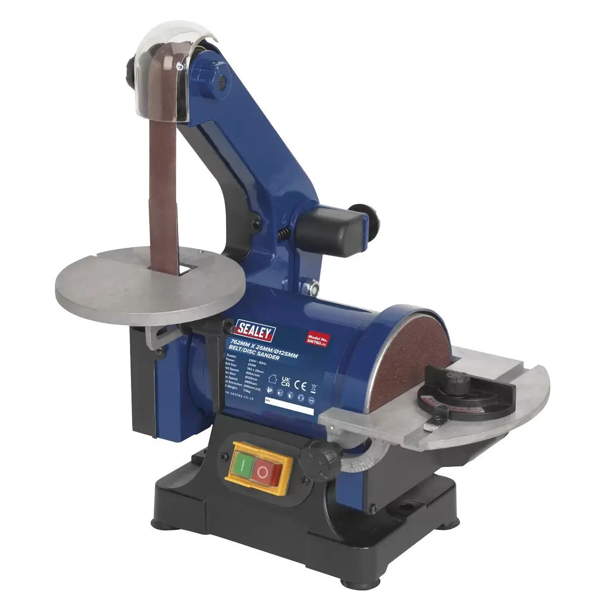 Sealey Sm750 Belt/Disc Sander 25 X 762Mm/125Mm 230V/250W 1