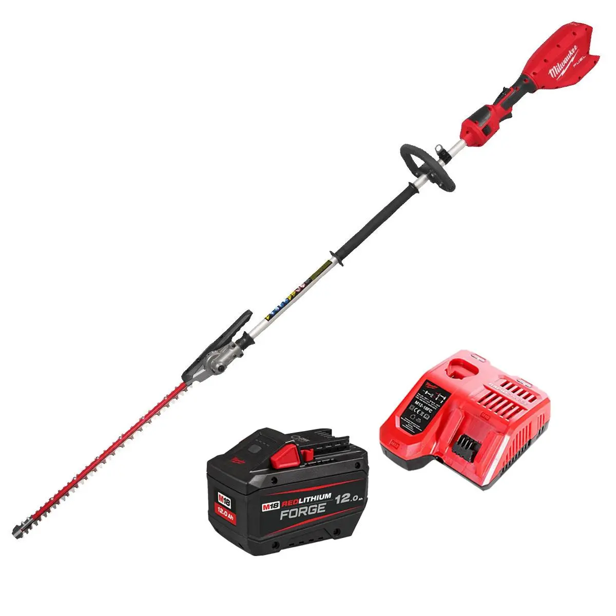 Milwaukee M18fhete22-0 M18 18V Brushless Pole Hedge Trimmer With 1 X 12.0Ah Battery & Charger 1