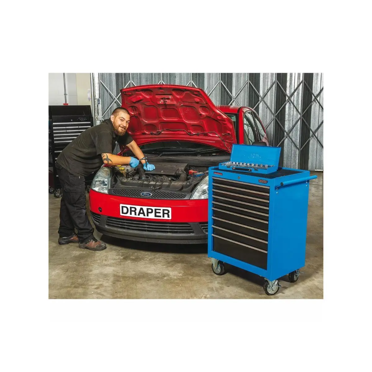 Draper Rc9d Roller Tool Cabinet 9 Drawer Blue 15110 2