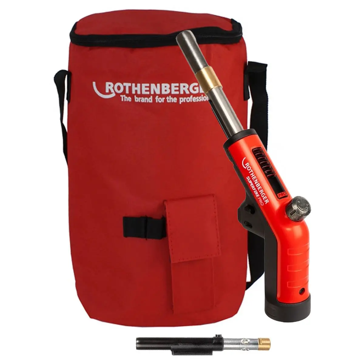 Rothenberger Superfire Pro Series Blow Torch With Cyclone Burner, Cool Tip Burner & Hot Tool Bag 1