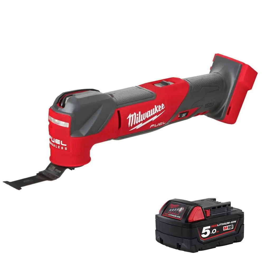 Milwaukee M18fmt-0 18V Fuel Oscillating Multi-Tool With 1 X 5.0Ah Battery 1