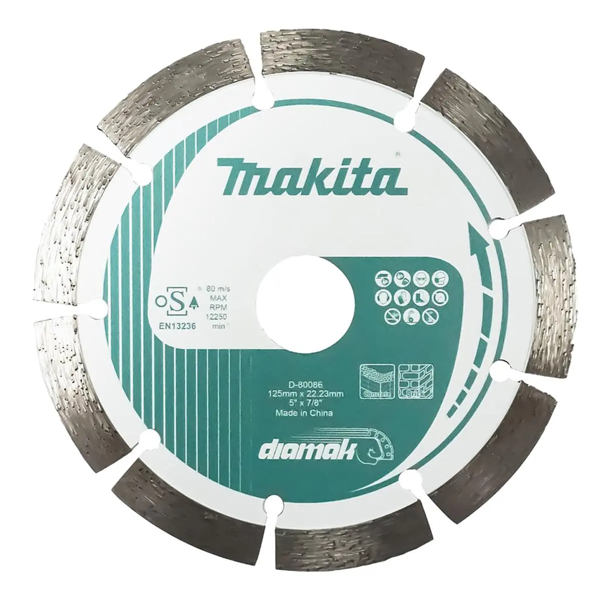 Makita D-80086 125Mm Universal Dry/Wet Segmented Diamond Blade 1