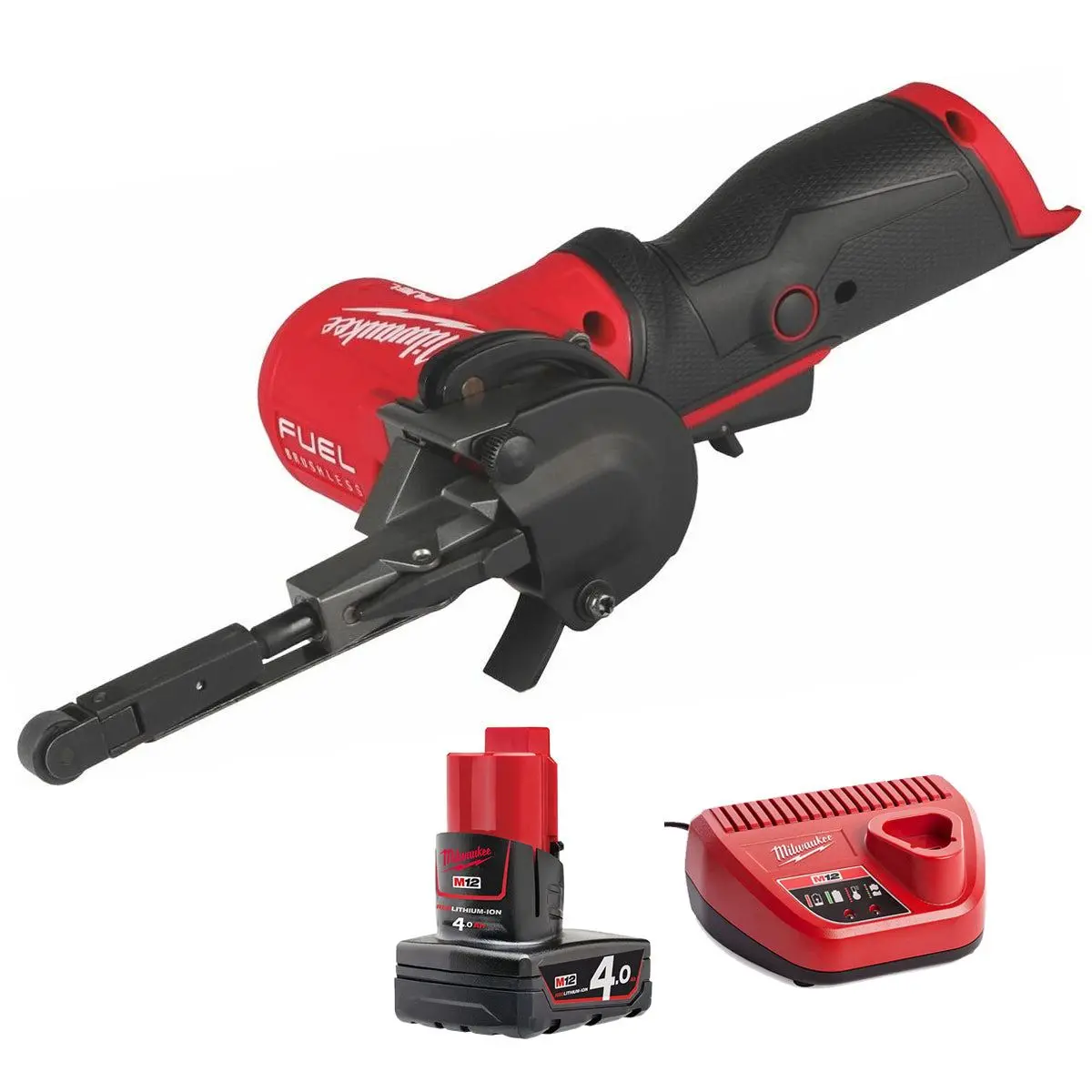Milwaukee M12fbfl10-0 12V Brushless 10Mm Band File With 1 X 4.0Ah Battery & Charger 1