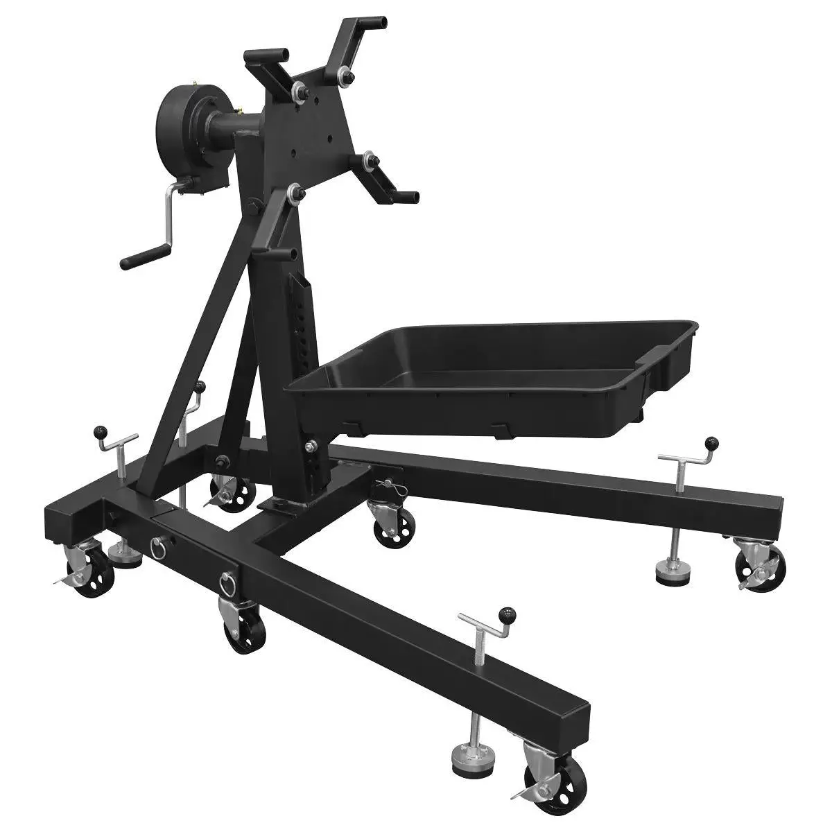 Sealey Es680ds Viking Folding 360º Rotating Engine Stand With Geared Handle & Drain Pan 1
