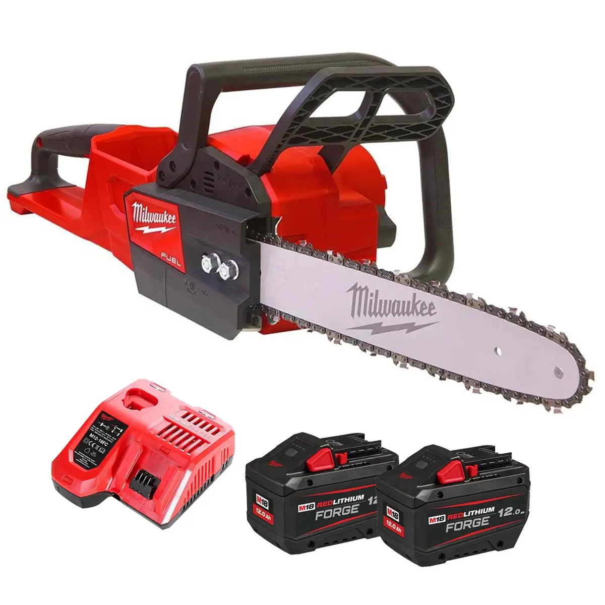 Milwaukee M18fchs35-122 18V Fuel 35Cm Bar Brushless Chainsaw With 2 X 12.0Ah Battery & Charger 4933499224 1