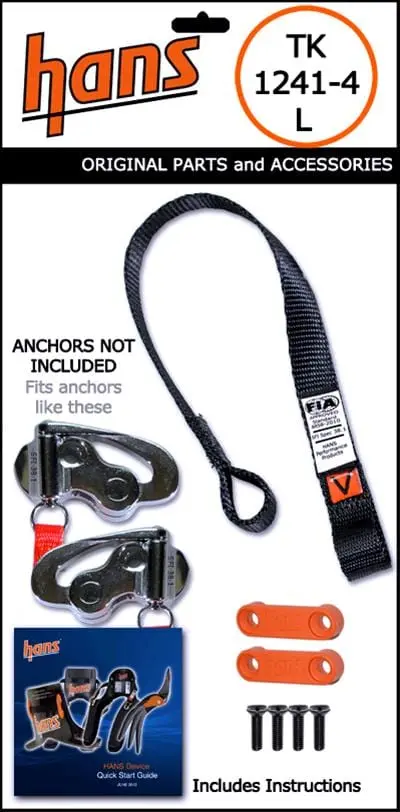 Hans Quick-Clip Tether System – Fia-Certified Racing Safety Kit 1