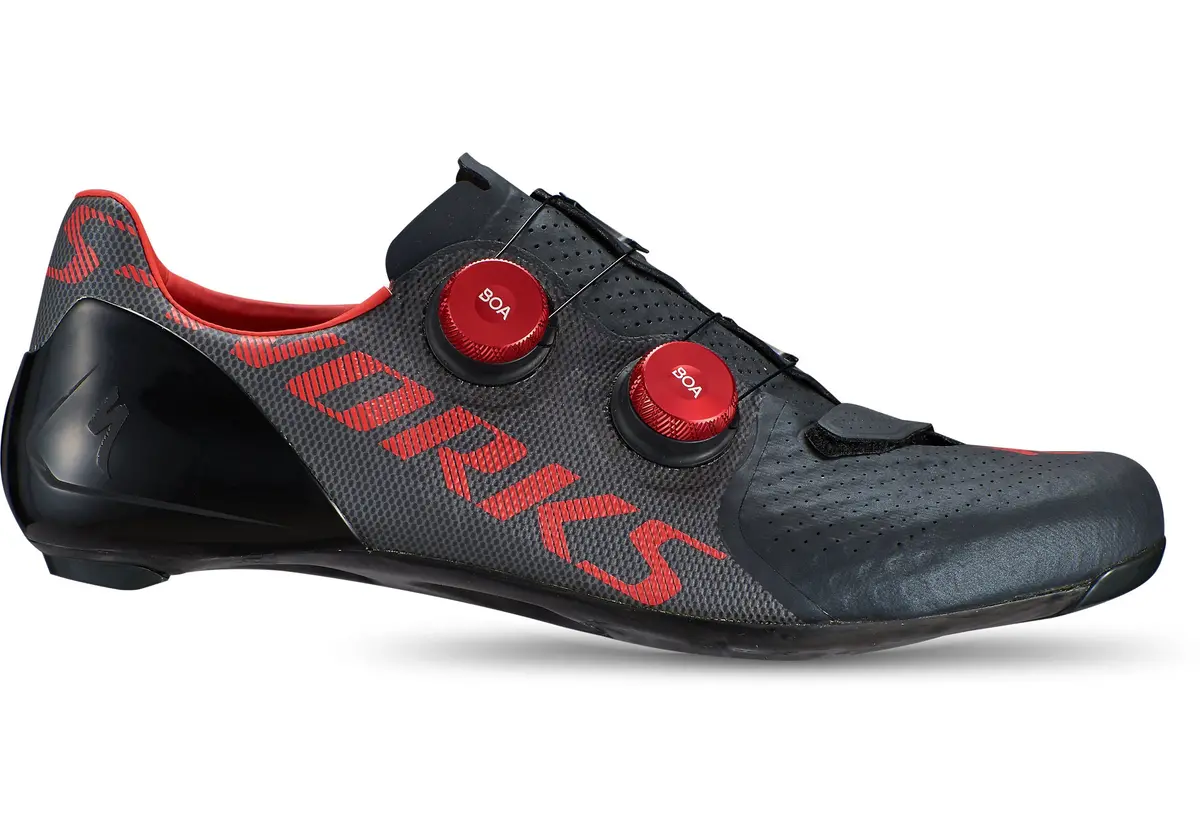 Specialized S-Works 7 Road Shoe, Black/ Rocket Red Size 47 1