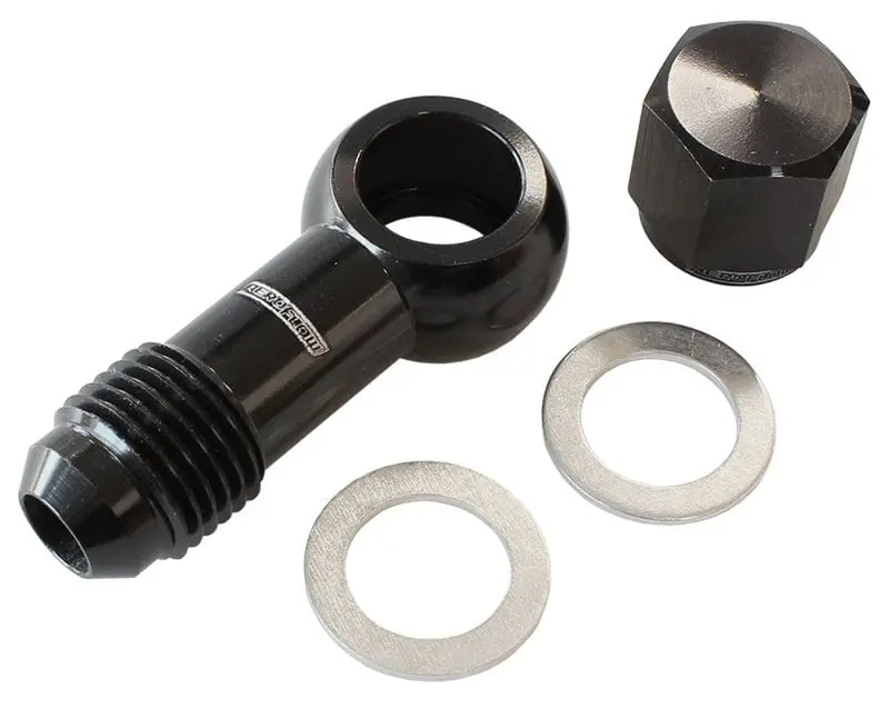 Af49-1034Blk Black Anodized 90° Banjo Fuel Pump Fitting Kit 1