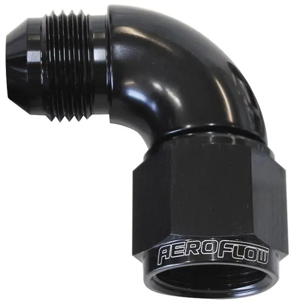 An-16 Swivel Fitting – 90° Full-Flow Male/Female Flare, Black Af543-16Blk 1
