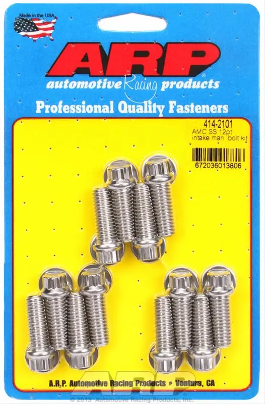 Arp Stainless Steel Intake Manifold Bolt Kit – 414-2101 Corrosion-Resistant 1