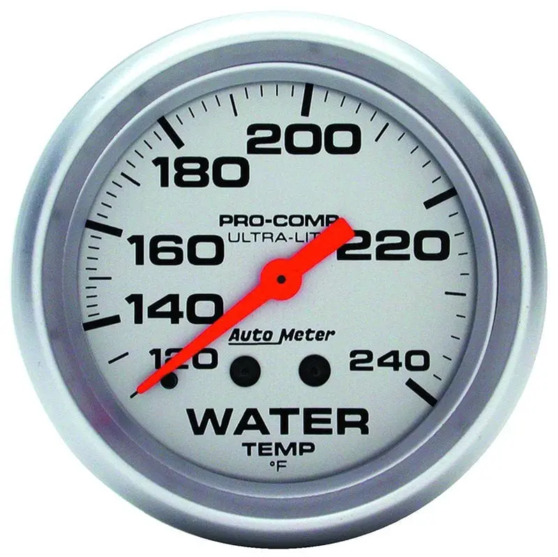 Ultra-Lite Water Temperature Gauge – Compact Analog Readout With White Dial 1