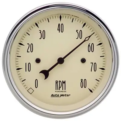 Autometer Antique Beige Vintage-Style Tachometer – Model 1890 1
