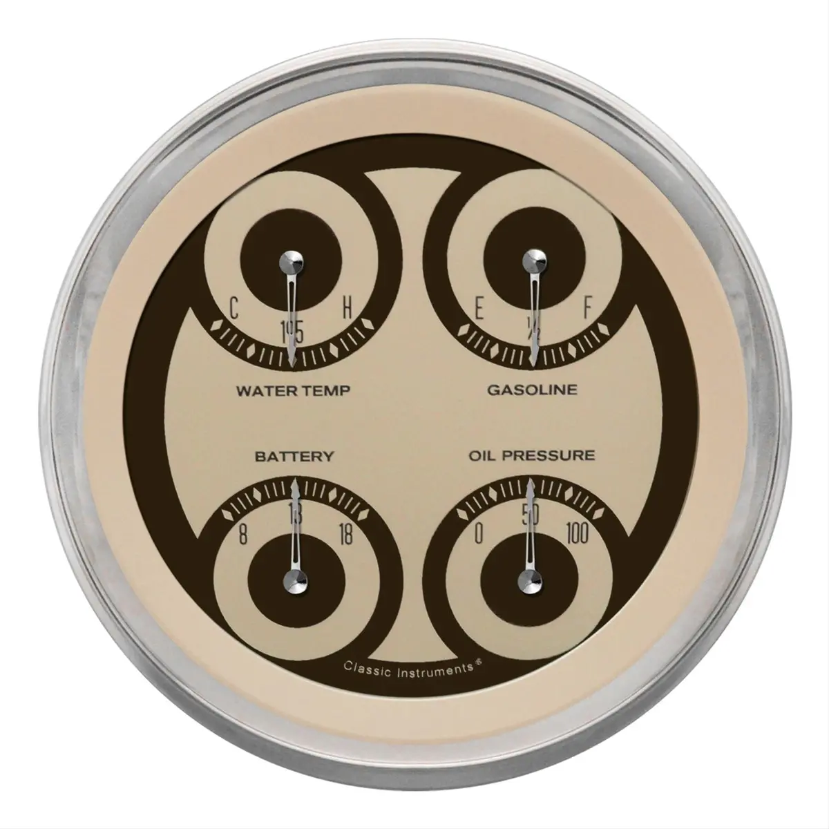 Classic Instruments Nt75Slc Nostalgia Vt-Series Analog Gauge Set With Speedometer & Tachometer 1