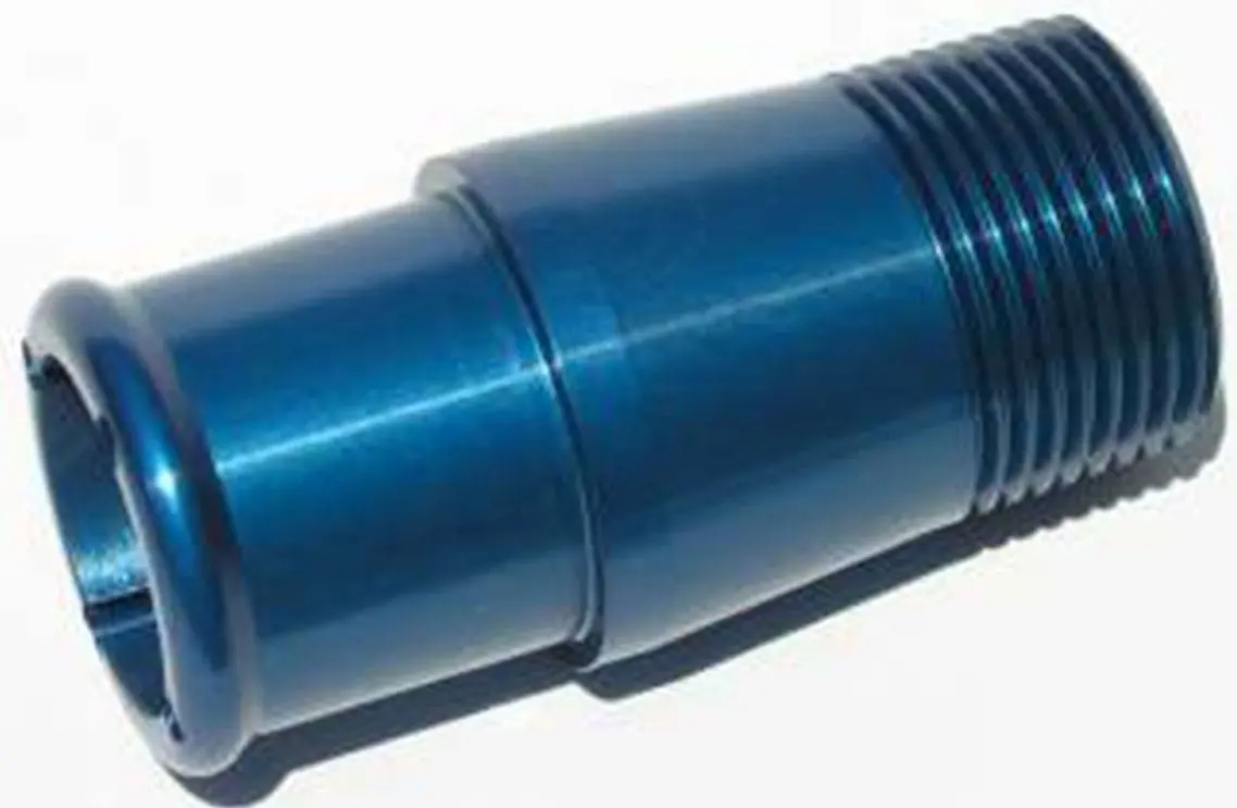 Blue-Anodized Inlet Fitting For 100-Series Electric Water Pumps (Mzwp1125B) 1
