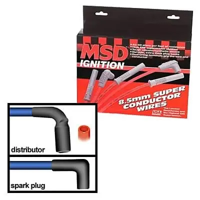 Msd 8.5Mm Super Conductor Spark Plug Wire Set - 8-Cylinder, Premium Shielding 1